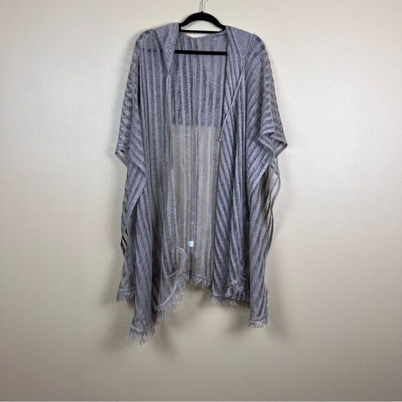 Shawl Cover up Cardigan Hood Tan - Picture 10 of 10